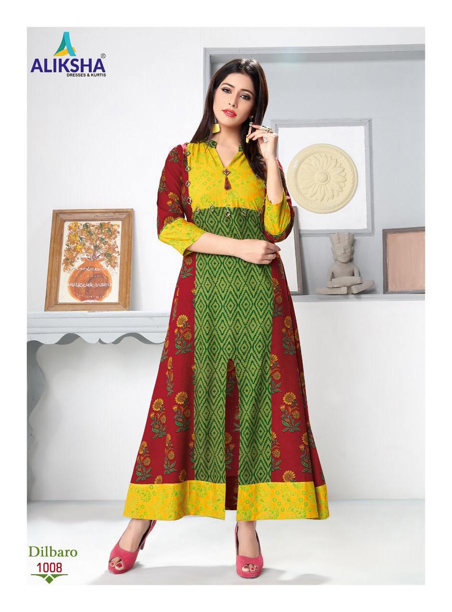 Dilbaro Vol-1 Aliksha Rayon Peek Anarkali Pattern Kurtis Dilbaro Vol-1 Aliksha Rayon Peek Anarkali Pattern Kurtis